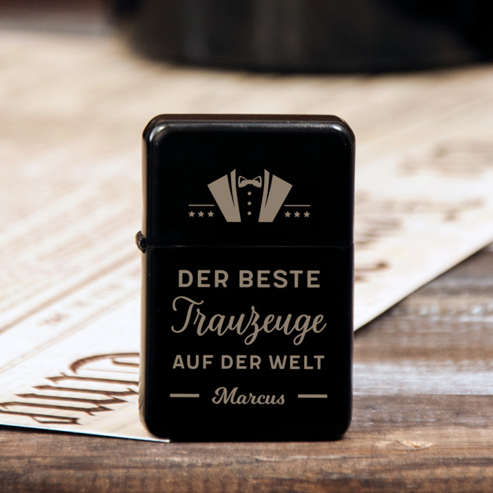 Bester Trauzeuge - Feuerzeug mit Gravur